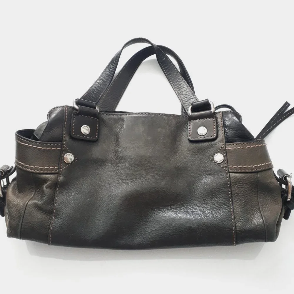 Fossil Genuine Leather Olive Green Bag - Picture 11 of 16